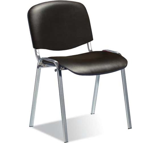 Стул Easy Chair UAEChair RioИЗО хром, кожзам чёрный V-14/PV-1 19180