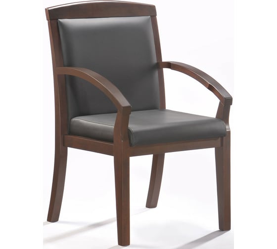 Конференц-кресло Easy Chair BNMbEchair-421 KR рециклированная кожа черная, темный орех 325294 1