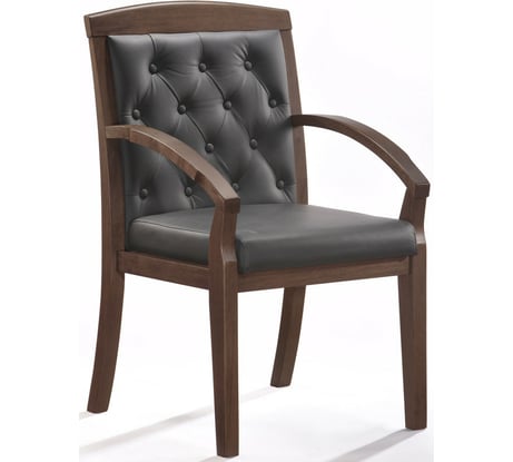 Конференц-кресло Easy Chair BNMbEchair-422 KR рециклированная кожа черная, темный орех 325295