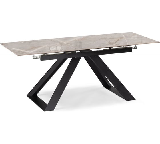 Керамический стол Woodville Гарднер 140/200х80x76 temptation avorio/черный 588027 1