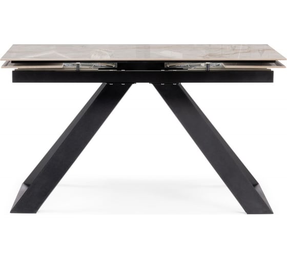 Керамический стол Woodville Гарднер 140/200х80x76 temptation avorio/черный 588027
