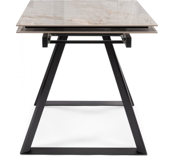 Керамический стол Woodville Гарднер 140/200х80x76 temptation avorio/черный 588027