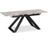Керамический стол Woodville Гарднер 140/200х80x76 temptation avorio/черный 588027 1