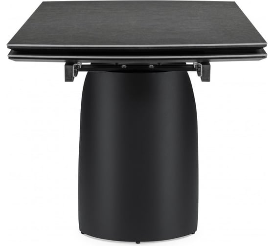 Керамический стол Woodville Готланд 180/240х90x79 ink gray/черный 588030