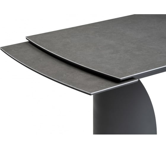 Керамический стол Woodville Готланд 160/220х90x79 ink gray/черный 588031