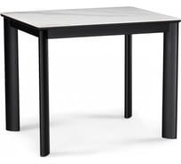 Керамический стол Woodville Кина 90/130х65x76 alpine white/черный 588064