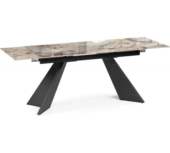 Керамический стол Woodville Ливи 140/200х80x78 patagonia bronze/черный 588023 1