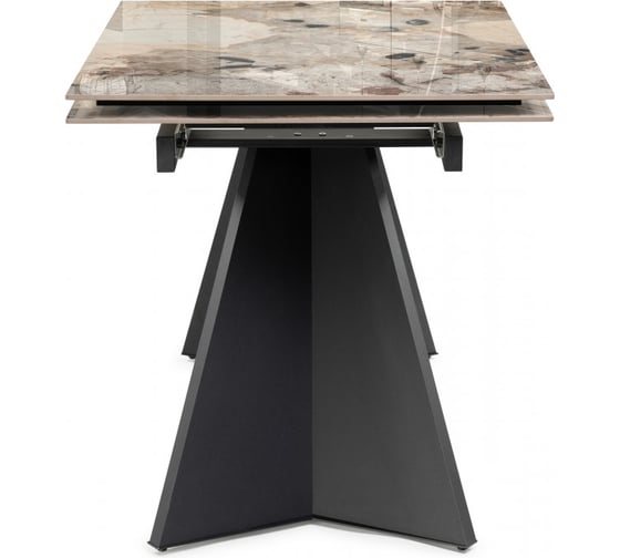 Керамический стол Woodville Ливи 140/200х80x78 patagonia bronze/черный 588023