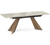 Керамический стол Woodville Ливи 140/200х80x78 dyna fantasico grey/орех кантри 588021
