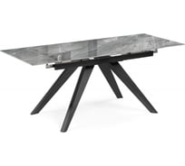 Керамический стол Woodville Морсби 140/200х80x80 оробико/черный 588046
