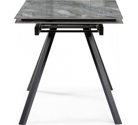Керамический стол Woodville Морсби 140/200х80x80 оробико/черный 588046