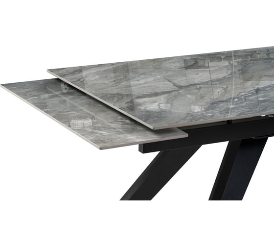 Керамический стол Woodville Морсби 140/200х80x80 оробико/черный 588046