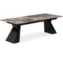 Стеклянный стол Woodville Денхольм 240/290х100x75 каталония/черный 588035