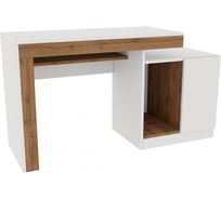 Компьютерный стол Woodville Модена белый/дуб вотан 563539