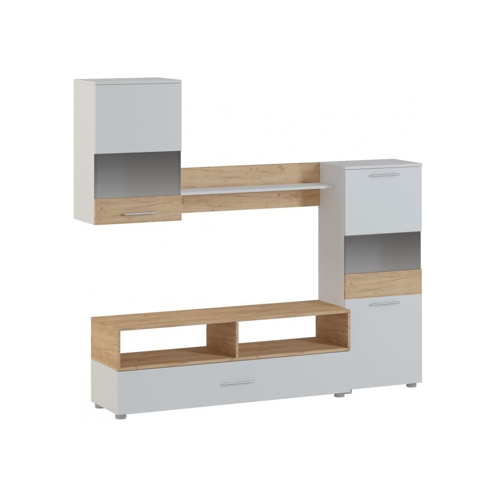 Готовая гостиная Woodville Алваро белая/дуб золотой 398915 - выгодная ...