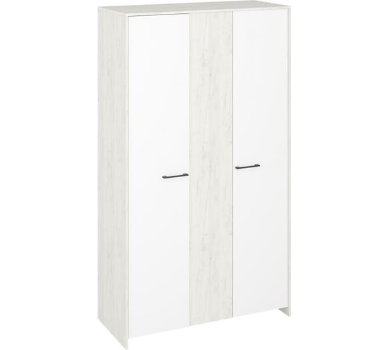 Шкаф Woodville Лимерик ШК-1200 дуб крафт белый/белый/дуб крафт белый 528320