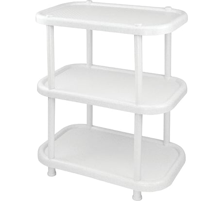 Полка IDEA овальная, 3 секции, мраморный, М 2716 Мраморный