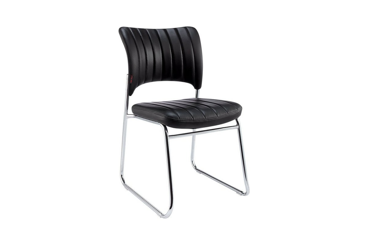 стулья для офиса на металлическом каркасе искусственная кожа
