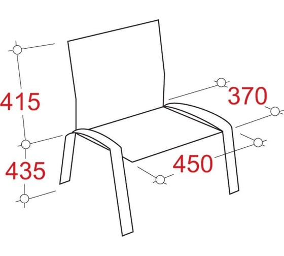 Стул Easy Chair FAСтул SEVEN Стандарт каркас черный, кожзам черный PV-1, 326771