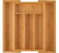 Лоток для столовых приборов Attribute BAMBOO TOUCH раздвижной 235-355x350x45 мм AGB501