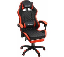 Кресло KINGQUEEN 892-1 цвет черный/красный с массажем 892-1-black-red-mass