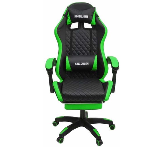 Кресло KINGQUEEN 892-1 цвет черный/зеленый с массажем 892-1-black-green-mass