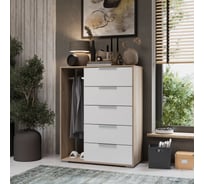 Комод комбинированный ТриЯ Нуар Тип 1, Дуб Сонома/Белый ясень 174838