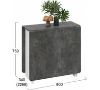 Стол-книжка ТриЯ тип 2, Белый/Ателье темный 215629