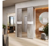 Шкаф комбинированный ТриЯ Миранда, Дуб Гамильтон/Белый глянец 212979