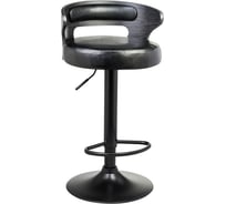 Стул барный DOBRIN FRED BLACK (цвет сиденья черный, цвет каркаса сиденья черное дерево, цвет основания черный) LMZ-1018_B-M_EL-black