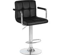Стул барный DOBRIN KRUGER ARM (цвет сиденья черный, цвет основания хром) LM-5011_CH-M_EL-black