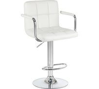 Стул барный DOBRIN KRUGER ARM (цвет сиденья белый, цвет основания хром) LM-5011_CH-M_EL-white