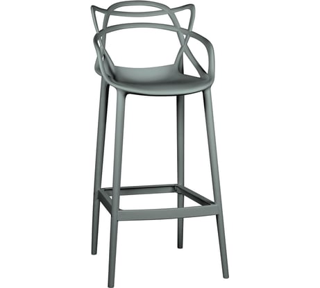 Стул барный DOBRIN MASTERS BAR (цвет сиденья тёмно-серый (GR-04)) LMZL-PP601C_P-GR-04