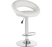 Стул барный DOBRIN MIRA (цвет сиденья белый, цвет основания хром) LM-5001_CH-M_EL-white