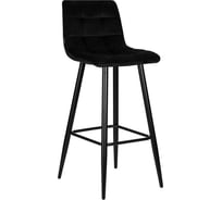 Стул барный DOBRIN NICOLE (цвет сиденья черный велюр (108-77), черные матовые ножки) LML-8078_B-M_V-108-77