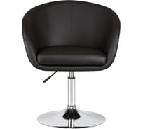 Кресло дизайнерское DOBRIN EDISON цвет сиденья черный, цвет основания хром LM-8600_CH-M_EL-black