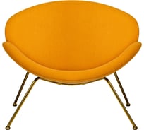 Кресло дизайнерское DOBRIN EMILY цвет сиденья желтый AF13, цвет основания золото D0000000000000011710