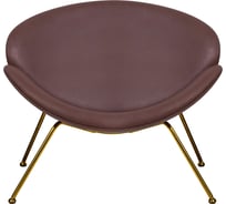 Кресло дизайнерское DOBRIN EMILY цвет сиденья коричневый YP5, цвет основания золото D0000000000000011709