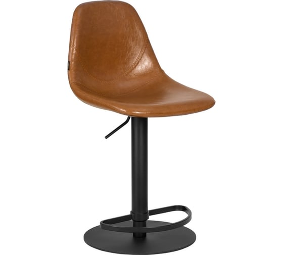Стул барный DOBRIN ROME (цвет сиденья коричневый винтажный PU (MS09), цвет основания черный) LMN-1566_B-M_EL-MS09 1