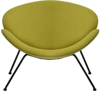 Кресло дизайнерское DOBRIN EMILY цвет сиденья светло-зеленый AF3, цвет основания черный LMO-72_B-M_C-AF3