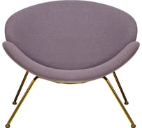 Кресло дизайнерское DOBRIN EMILY цвет сиденья серый AF7, цвет основания золото LMO-72_G-M_C-AF7