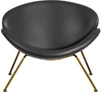 Кресло дизайнерское DOBRIN EMILY цвет сиденья черный YP16, цвет основания золото LMO-72_G-M_VS-YP16