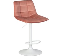 Стул барный DOBRIN TAILOR WHITE (цвет сиденья пудрово-розовый велюр (MJ9-32), цвет основания белый) LM-5017_W-M_V-MJ9-32