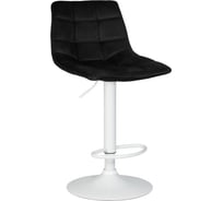 Стул барный DOBRIN TAILOR WHITE (цвет сиденья черный велюр (MJ9-101), цвет основания белый) LM-5017_W-M_V-MJ9-101