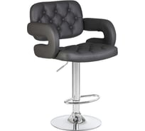 Стул барный DOBRIN TIESTO (цвет сиденья серый, цвет основания хром) LM-3460_CH-M_EL-188-55