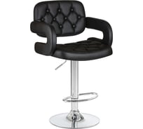 Стул барный DOBRIN TIESTO (цвет сиденья черный, цвет основания хром) LM-3460_CH-M_EL-black