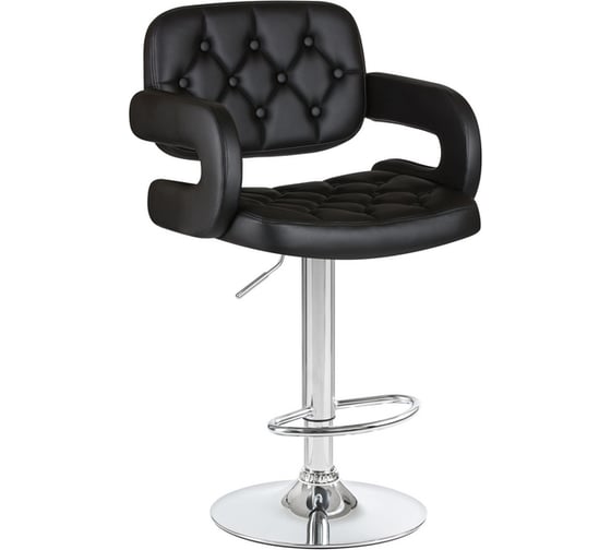 Стул барный DOBRIN TIESTO (цвет сиденья черный, цвет основания хром) LM-3460_CH-M_EL-black
