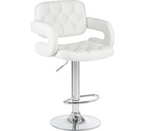 Стул барный DOBRIN TIESTO (цвет сиденья белый, цвет основания хром) LM-3460_CH-M_EL-white