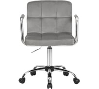 Офисное кресло для персонала DOBRIN TERRY цвет сиденья серый велюр MJ9-75, цвет основания хромированная сталь LM-9400_CH-M_V-MJ9-75