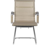 Офисное кресло для посетителей DOBRIN CODY MESH цвет сиденья бежевый, цвет основания хромированная сталь LMR-102N_CH-M_MSH-beige